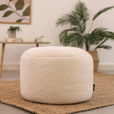 White on sale floor pouf