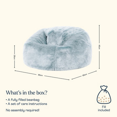 Pottery barn faux store fur bean bag