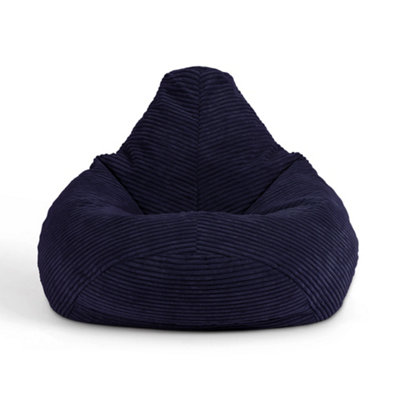 icon Kids Dalton Corduroy Bean Bag Chair Navy Blue Childrens Bean Bags - 7