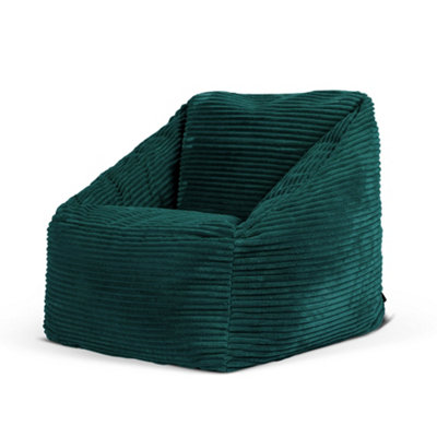 Icon Kids Morgan Corduroy Armchair Bean Bag Teal Green Childrens Bean ...