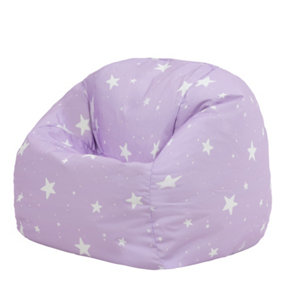 icon Kids Starry Skies Bean Bag Chair Lavender Purple Childrens Bean Bags