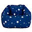 icon Kids Starry Skies Bean Bag Chair Navy Blue Childrens Bean Bags