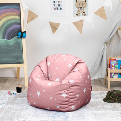 icon Kids Starry Skies Bean Bag Chair Pink Childrens Bean Bags DIY at B&Q
