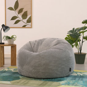 icon Kingston Classic Corduroy Bean Bag Grey Bean Bag Chair