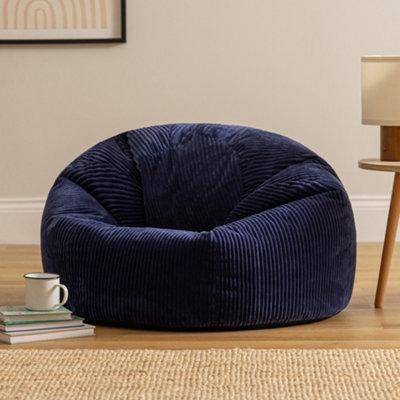icon Kingston Classic Corduroy Bean Bag Navy Blue Bean Bag Chair DIY