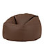 icon Luciano Classic Leather Bean Bag Chair Brown