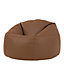 icon Luciano Classic Leather Bean Bag Chair Tan