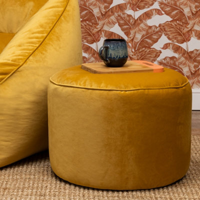 Mustard deals yellow pouffe