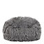 icon Mongolian Classic Faux Fur Bean Bag Chair Charcoal Grey