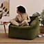 icon Natalia Velvet Armchair Bean Bag Olive Green Giant Bean Bag Chair
