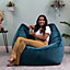 icon Natalia Velvet Armchair Bean Bag Teal Green Giant Bean Bag Chair