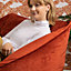 icon Natalia Velvet Armchair Bean Bag Terracotta Giant Bean Bag Chair