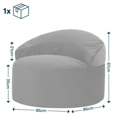 icon Orb Velvet Accent Chair Bean Bag, Spciy Terracotta