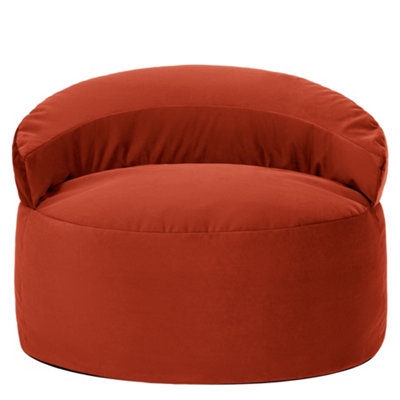 icon Orb Velvet Accent Chair Bean Bag, Spciy Terracotta
