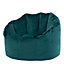 icon Sirena Scallop Chair Bean Bag Teal Green Velvet Bean Bags