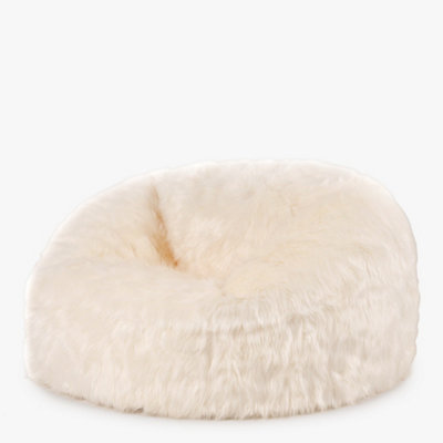 Fur bean bag store chair bed