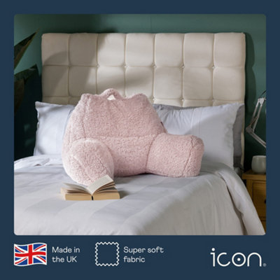 icon Teddy Bear Cuddle Cushion Pink Reading Support Pillow