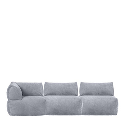 icon Tetra Fine Cord Charcoal Grey Modular Sofa Set (3 individual sections) - Combination Three