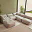 icon Tetra Indoor Outdoor Modular Bean Bag Grey Floor Corner Sofa - Combination 9, 6pc
