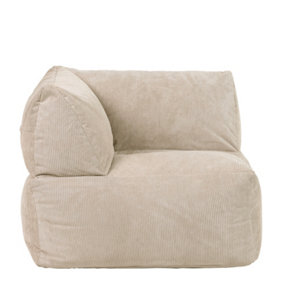 icon Tetra Natural Corduory Floor Sofa Bean Bag Corner Section Chair