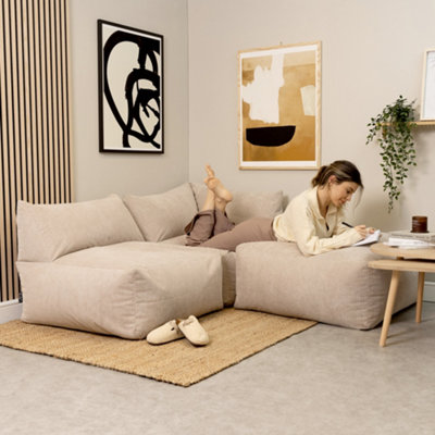 White outlet floor couch