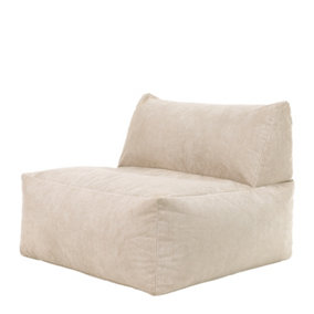 icon Tetra Natural Corduory Floor Sofa Bean Bag Recliner Section Chair