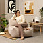 icon Tetra Natural Corduory Floor Sofa Bean Bag Recliner Section Chair