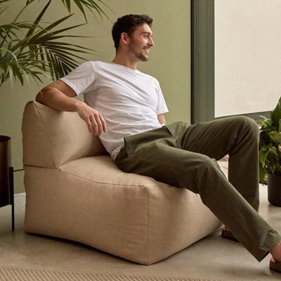 icon Tetra Outdoor Floor Sofa Bean Bag Recliner Section Chair Beige