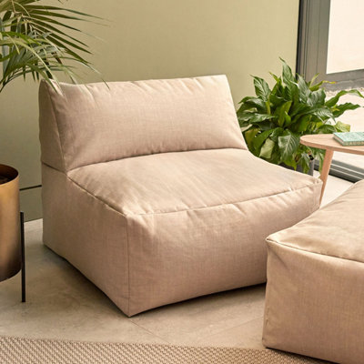 icon Tetra Outdoor Floor Sofa Bean Bag Recliner Section Chair Beige