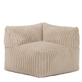 icon Tetra Ribbed Faux Fur Floor Sofa Bean Bag Extra Large Corner Section