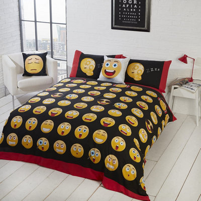 Icons Smiley Faces Duvet Cover Set