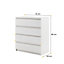 Idea 06 Contemporary Chest Of Drawers 4 Drawers White (H)850mm (W)730mm (D)400mm