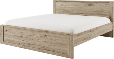 Idea 08 Contemporary UK Queen EU King Size Bed Oak Effect (H)800mm (W)1700mm (L)2120mm