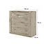 Idea 10 Contemporary Chest Of Drawers Silver Handles 4 Drawers Oak San Remo Effect (H)910mm (W)1000mm (D)420mm