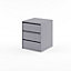 Idea 13 Contemporary Chest Of Drawers Internal Cabinet Bedside 3 Drawers Grey (H)600mm (W)500mm (D)470mm