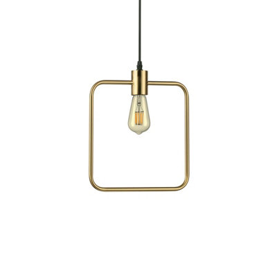 Ideal Lux Abc 1 Light Ceiling Pendant Antique Brass, E27
