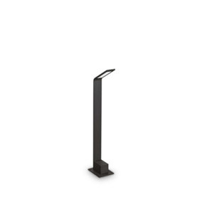 Ideal Lux Agos Integrated LED Outdoor Short Bollard Anthracite Grey 670Lm 3000K IP54
