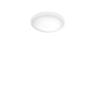 Ideal Lux Atrium Integrated LED Patterned Glass Flush Ceiling Light White 1200Lm 3000K