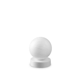 Ideal Lux Carta Globe Table Lamp White 10cm