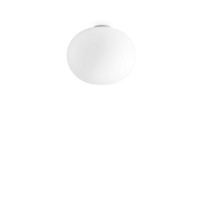 Ideal Lux Cotton Globe Ceiling Light White 40cm