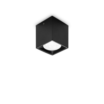 Ideal Lux Dot Integrated LED Surface Mounted Downlight Black 370Lm 3000K
