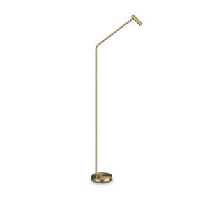 Ideal Lux Easy Integrated LED Reading Lamp Brass 250Lm 3000K