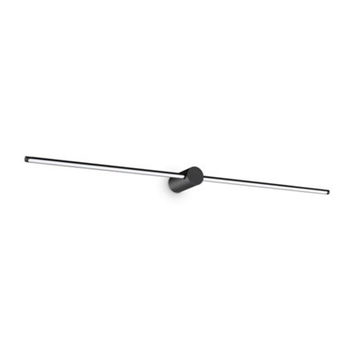 Ideal Lux Filo 2 Light Integrated LED Bathroom Over Mirror Light Black 2000Lm 3000K IP44