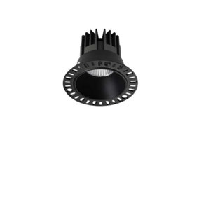 Ideal Lux Game Integrated LED Trimless Round Recessed Downlight Black 1100Lm 3000K