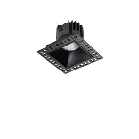 Ideal Lux Game Integrated LED Trimless Square Recessed Downlight Black 1100Lm 3000K