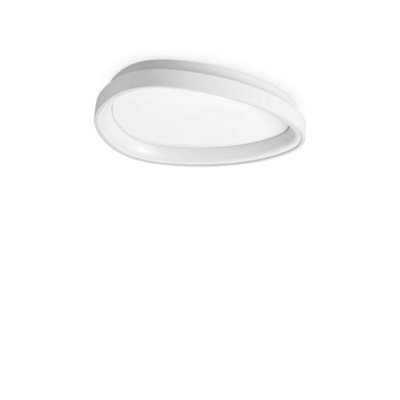 Ideal Lux Gemini 42cm ON-OFF Integrated LED Semi Flush Light White 3000Lm 3000K