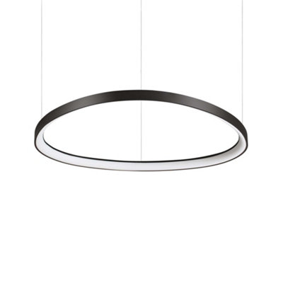 Ideal Lux Gemini 81cm DALI Integrated LED Pendant Ceiling Light Black 7600Lm 3000K