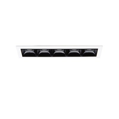 Ideal Lux Lika LED 5 Light Recessed Spotlight White
