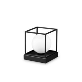 Ideal Lux Lingotto Globe Table Lamp Black Small