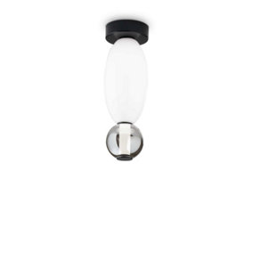 Ideal Lux Lumiere Integrated LED Semi Flush Light Black 1450Lm 3000K